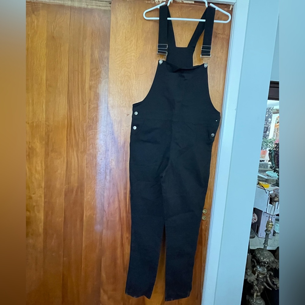 Black Cotton Overalls - Classic Bib Jumpsuit